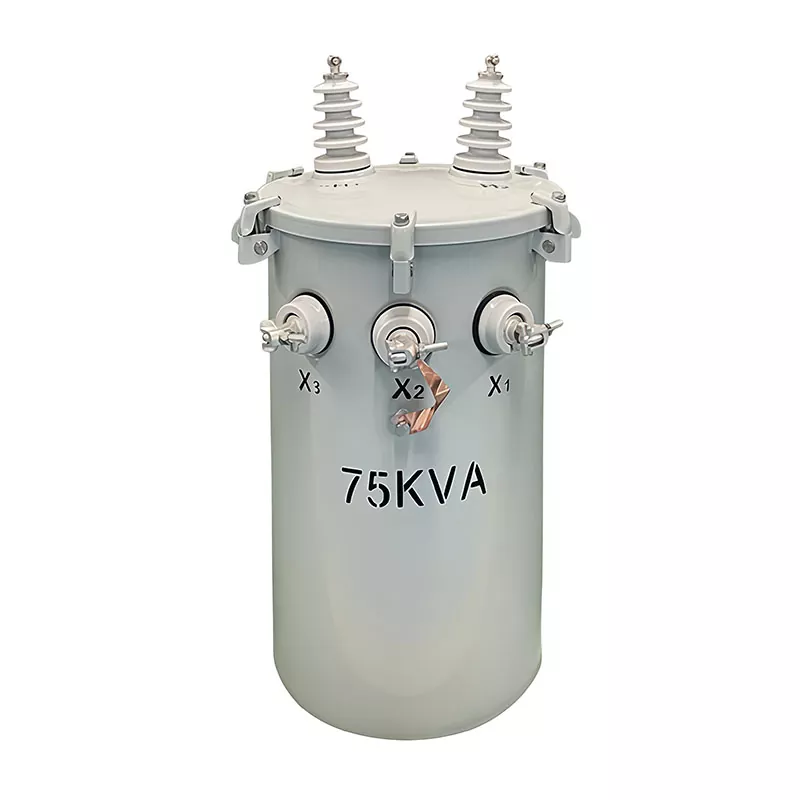 75KVA трансформатор монтиран на столб